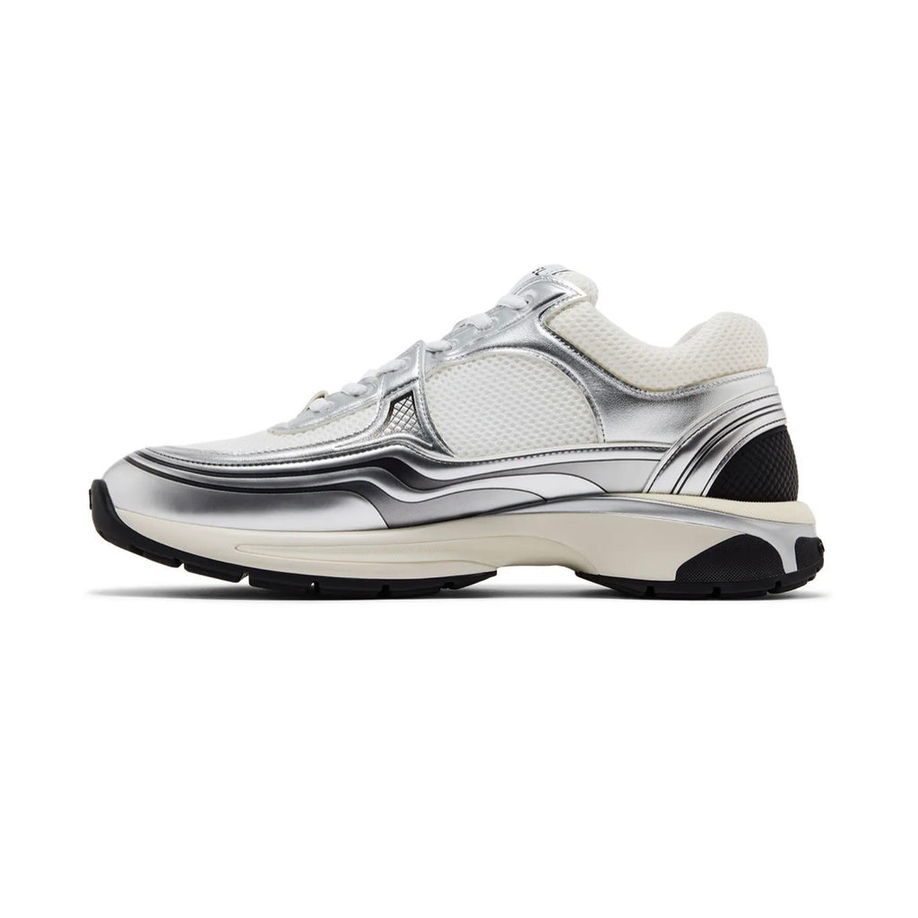 Chanel CC Logo Sneaker 'White Silver’